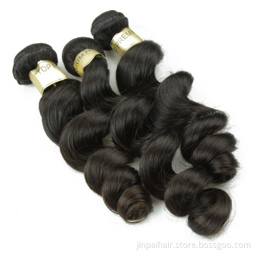 JP Full Cuticle Human Hair Weave Loose Wave, Indian Remy Hair Factory